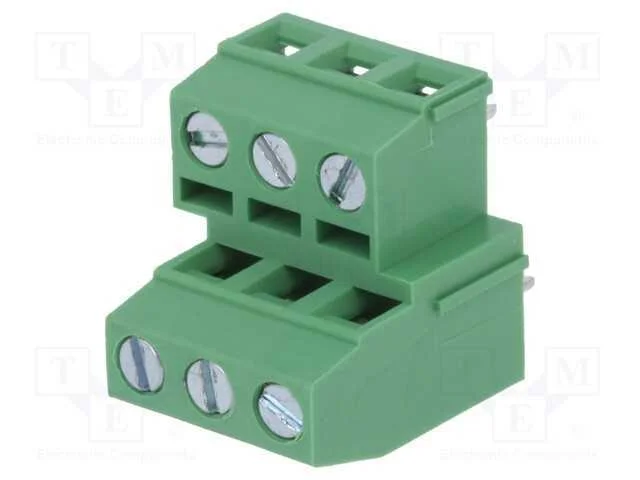 PCB bloco terminal, angulares 90, 5,08mm, faixas:.