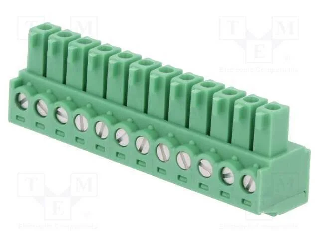 Bloco terminal separ&aacute;vel, 3,81mm, faixas: 12, sim.
