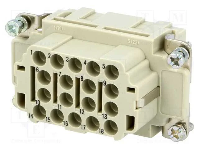 Conector: HDC, f&ecirc;mea, Han EE, PIN: 18, 18+PE, tam.