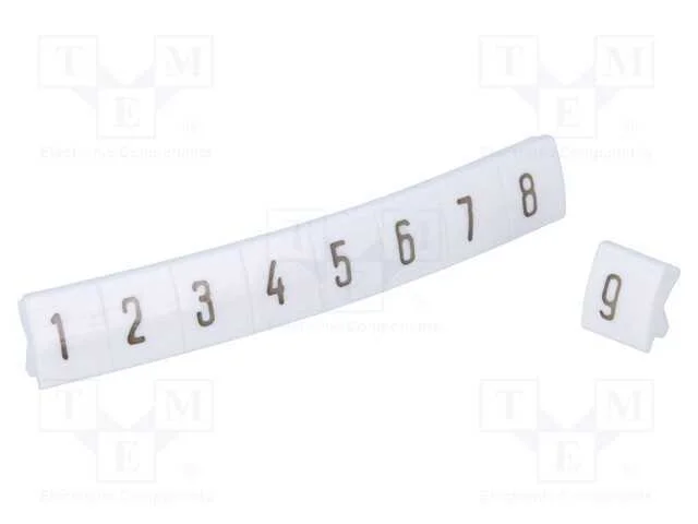 Designador, branca, Larg: 5mm, Designa&ccedil;&atilde;o: 1-10, .