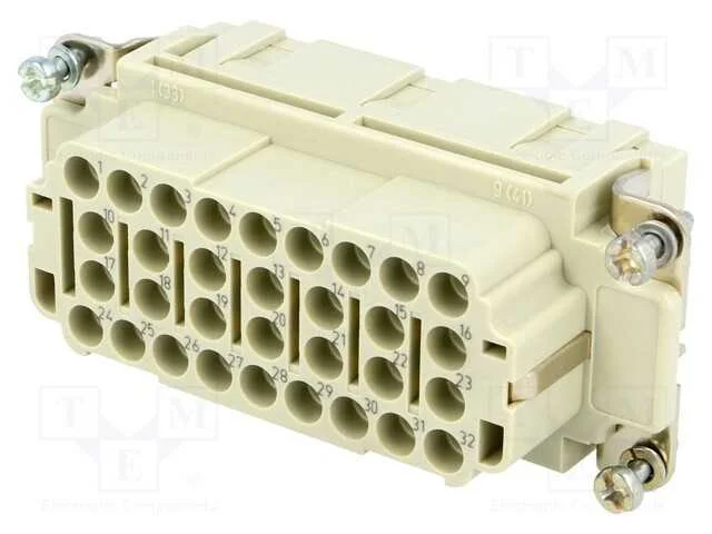 Conector: Hdc, F&ecirc;mea, Han Ee, Pin: 32, 32+Pe, Tamanho 16b, Cerrar