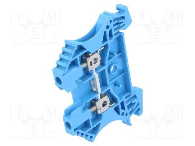 Conector: de Carril, 2,5mm2, Faixas: 1, Bra&ccedil;adeiras: 2, Azul, Wemid