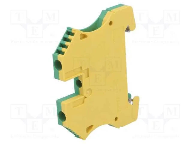 Conector: de Carril, 4mm2, Faixas: 1, Bra&ccedil;adeiras: 2, Amarelo-Verde