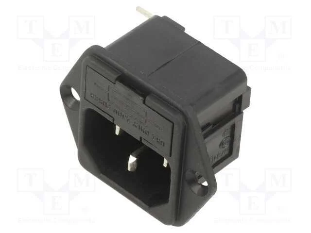 Conector: de alimenta&ccedil;&atilde;o, tomada, macho, 10A, 250.