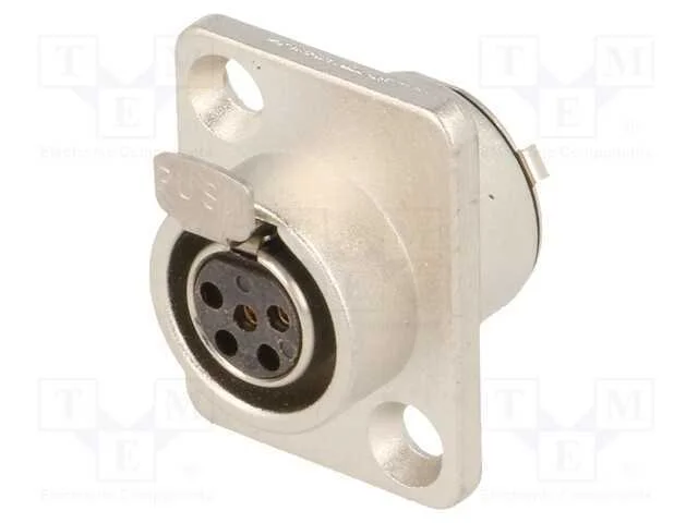 Tomada, Xlr Mini, F&ecirc;mea, Pin: 5, Solda, 4a, 0,5mm2