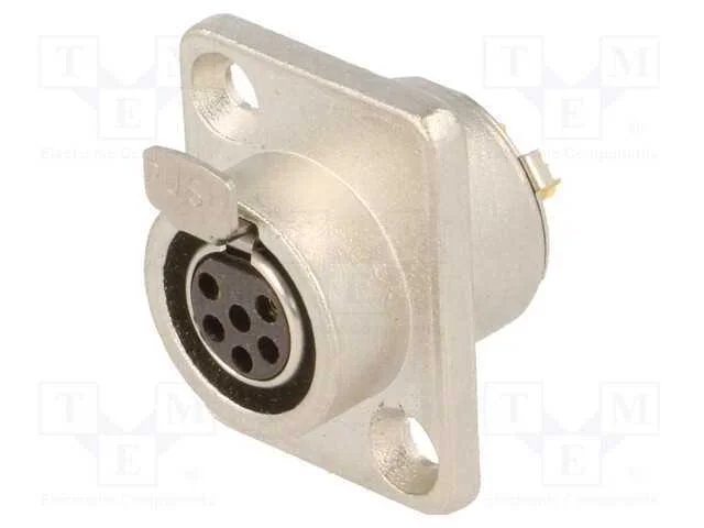 Tomada, Xlr Mini, F&ecirc;mea, Pin: 6, Solda, 1,2a, 0,38mm2