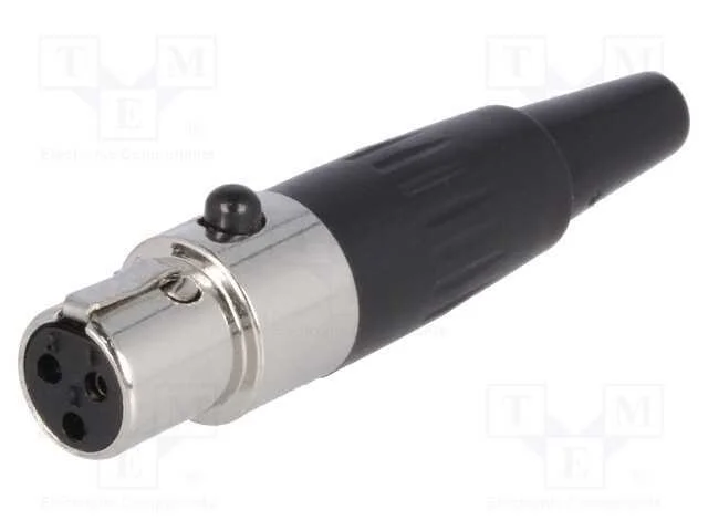 Ficha, Xlr Mini, F&ecirc;mea, Pin: 3, com Cabo, Solda, Simples