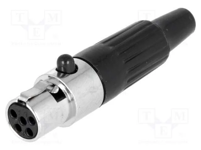 Ficha, Xlr Mini, F&ecirc;mea, Pin: 5, com Cabo, Solda, Simples