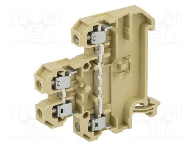 Conector: de carril, 4mm2, faixas: 2, bra&ccedil;adeiras.