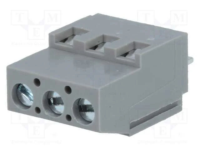 PCB bloco terminal, angulares 90, 5mm, faixas: 3,.