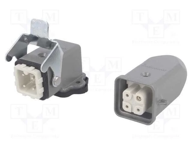 Conector: Hdc, Macho + F&ecirc;mea, S-A, Pin: 4, 3+Pe, Tamanho 3a, Metal