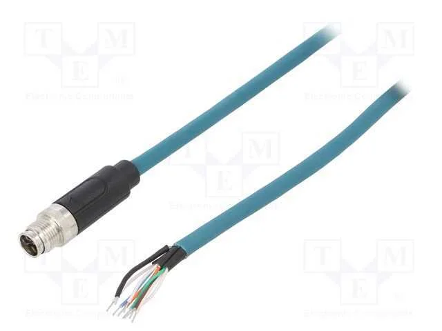 Ficha, M12, PIN: 8, macho, c&oacute;digo X-ProfiNET, IP6.