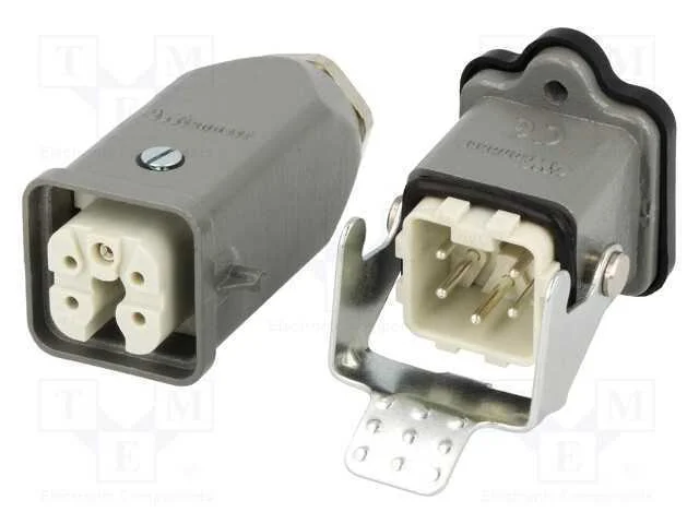 Conector: HDC, macho + f&ecirc;mea, S-A, PIN: 5, 4+PE, .