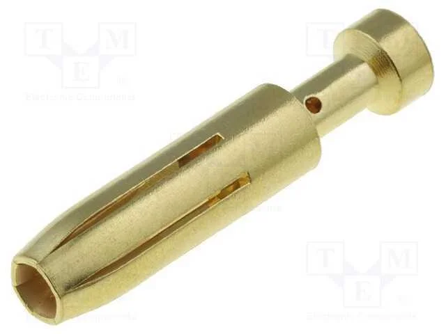 Contacto, f&ecirc;mea, liga em cobre, dourado, 0,5mm2, .
