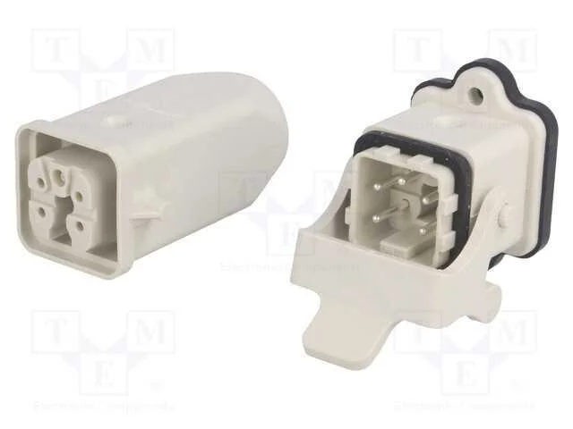 Conector: HDC, macho + f&ecirc;mea, S-A, PIN: 5, 4+PE, .