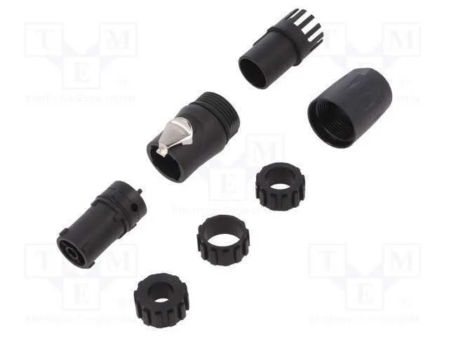Ficha, de Alimenta&ccedil;&atilde;o, F&ecirc;mea, Pin: 3, com Cabo, 16a, 250v, Hpt, Ip65