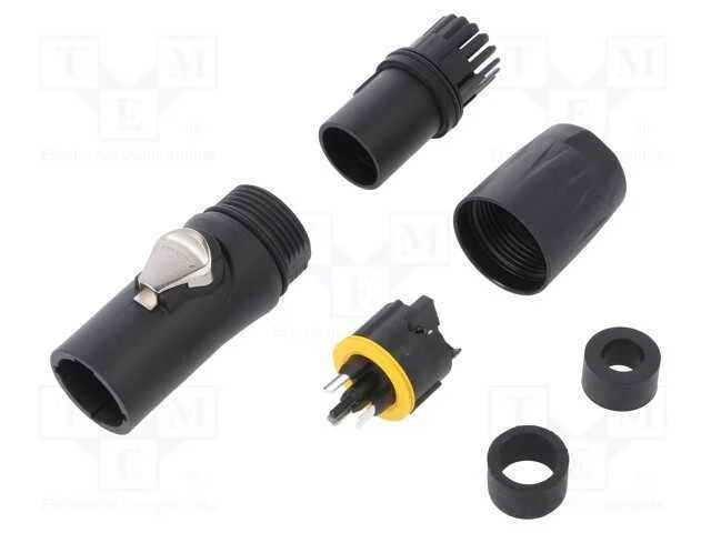 Ficha, de Alimenta&ccedil;&atilde;o, Macho, Pin: 3, com Cabo, 16a, 250v, Hpt, Ip65