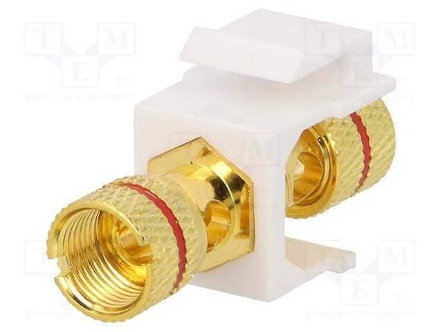 Tomada, conector, f&ecirc;mea x2, Keystone, para painel.