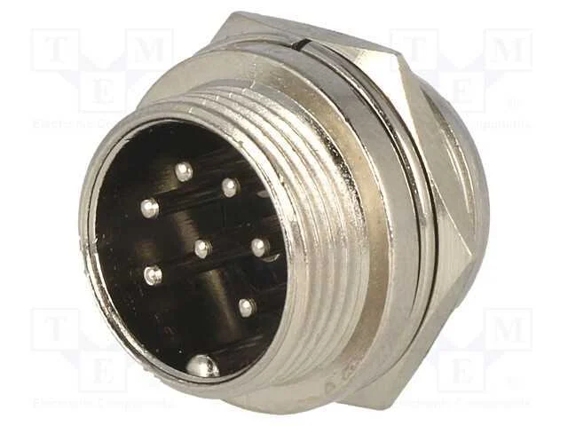 Tomada, de microfone, macho, PIN: 7, para painel