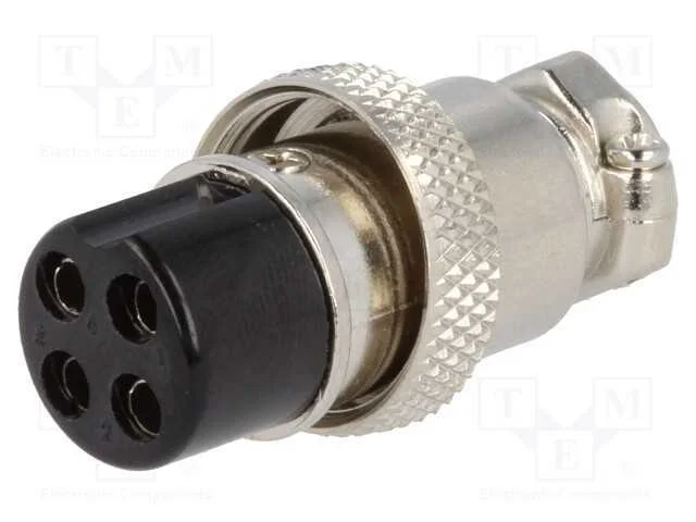 Ficha, de microfone, f&ecirc;mea, PIN: 4, com cabo, sim.
