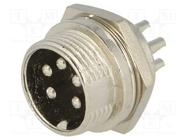 Tomada, de microfone, macho, PIN: 5, para painel