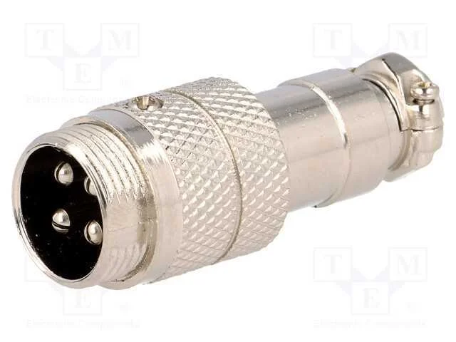 Ficha, de microfone, macho, PIN: 4, com cabo, sim.