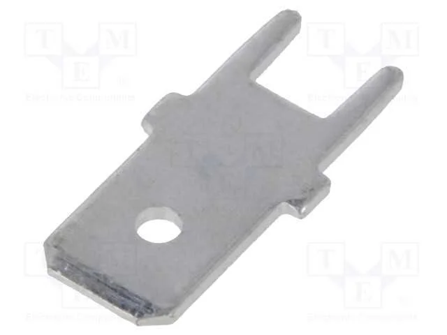Conetor: Plano, 6,3mm, 0,8mm, F&ecirc;mea, Tht, Estanhado, Lat&atilde;o