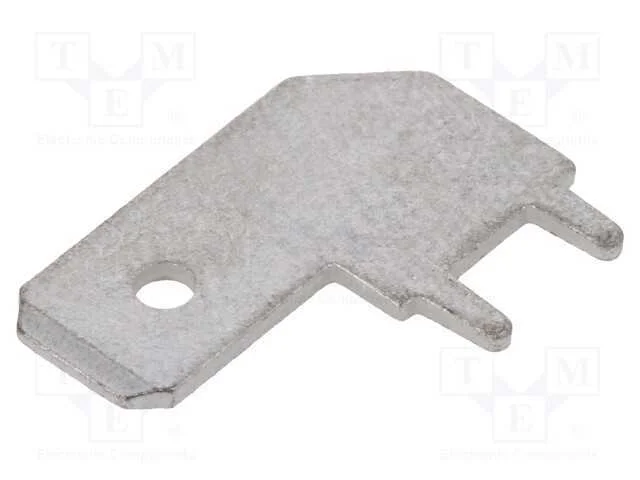 Conetor: plano, 6,3mm, 0,8mm, f&ecirc;mea, THT, Com.tot.