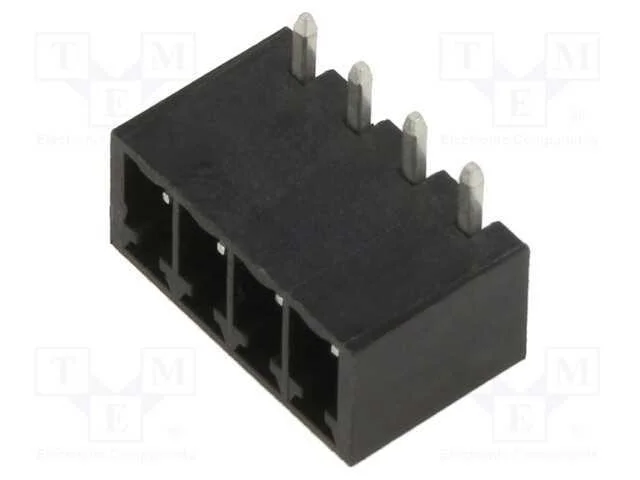 3.5mm Euro Header Ra Blk 4ckt