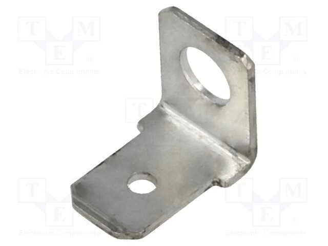 Conetor: Plano, 6,3mm, 0,8mm, F&ecirc;mea, M4, N&atilde;o Isolada, Roscado, Lat&atilde;o