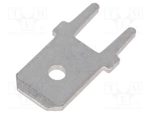 Conetor: Plano, 6,3mm, 0,8mm, F&ecirc;mea, Tht, Lat&atilde;o, Com.Tot: 14mm