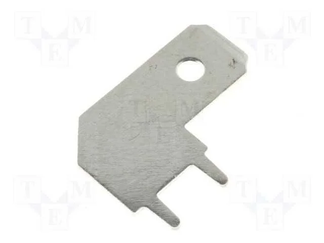 Conetor: Plano, 6,3mm, 0,8mm, F&ecirc;mea, Tht, Lat&atilde;o, Estanhado