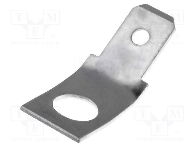 Conetor: Plano, 6,3mm, 0,8mm, F&ecirc;mea, M5, Roscado, Lat&atilde;o