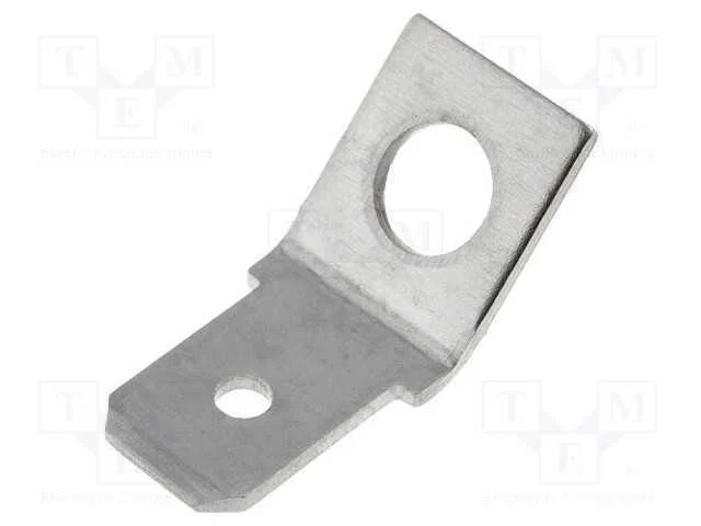 Conetor: Plano, 6,3mm, 0,8mm, F&ecirc;mea, M4, Roscado, Lat&atilde;o