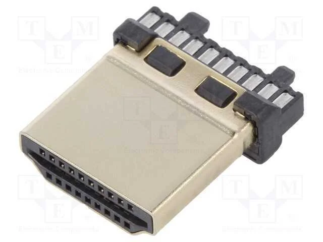 Conector: HDMI, ficha, PIN: 19, gold flash, com c.