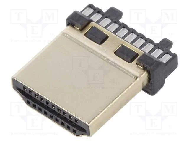 Conector: HDMI, ficha, PIN: 19, gold flash, com c.