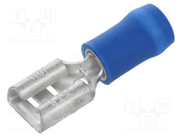Conetor: Plano, 6,3mm, 0,8mm, Macho, 1&divide;2,5mm2, Cerrar, com Cabo