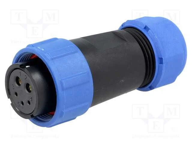 Ficha, SP21, f&ecirc;mea, PIN: 5(2+3), IP68, 7&divide;12mm, 5A.