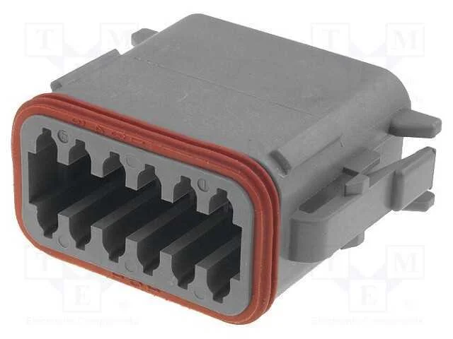 Conector: Fio-Fio, Dt, F&ecirc;mea, Ficha, com Cabo, Pin: 12, Cinzenta