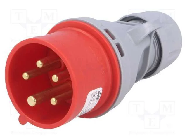 Conector de Alimentacao Ac 3 Fases Ficha Macho.