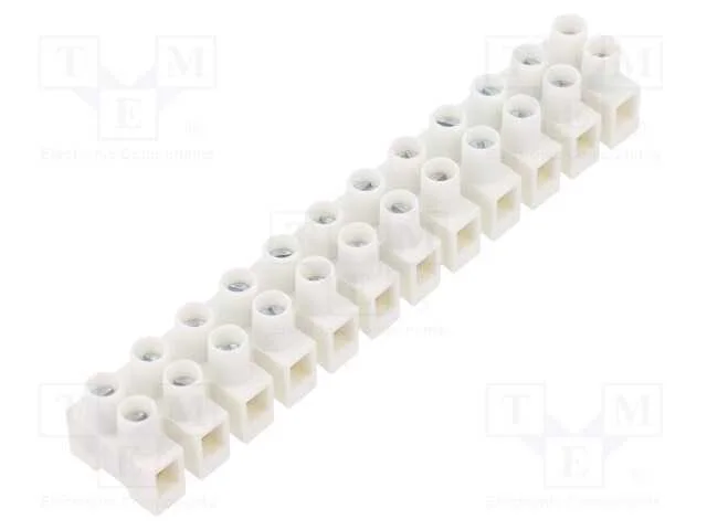 Bloco Terminal, Terminal Parafusado, 2,5mm2, 400v, Faixas: 12