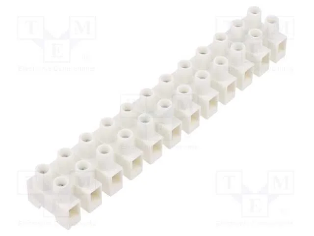 Bloco Terminal, Terminal Parafusado, 6mm2, 400v, Faixas: 12
