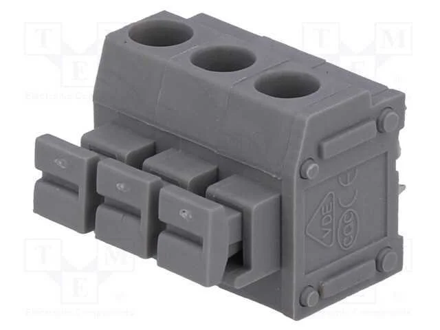 PCB bloco terminal, angulares 90, 5mm, faixas: 3,.