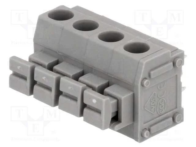 PCB bloco terminal, angulares 90, 5mm, faixas: 4,.