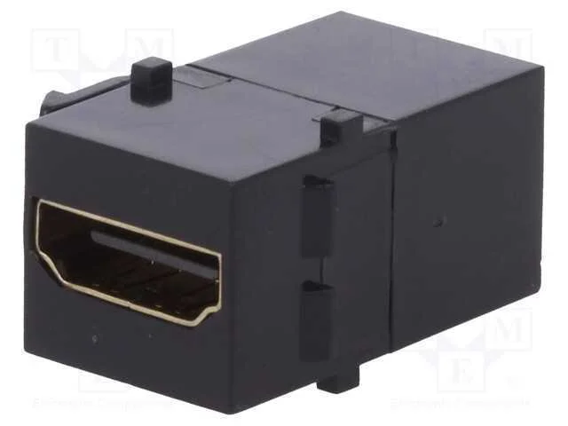 Conector, Tomada, F&ecirc;mea X2, Hdmi Tomada X2, Keystone, Dourado