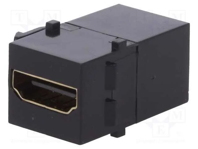 Conector, Tomada, F&ecirc;mea X2, Hdmi Tomada X2, Keystone, Dourado