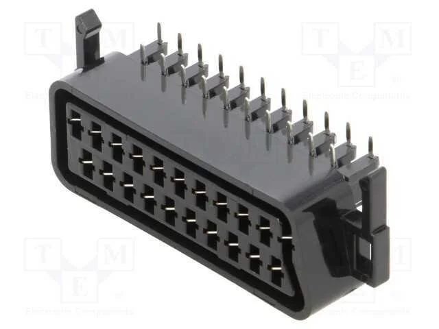 Conector: SCART, tomada, f&ecirc;mea, para painel, angu.