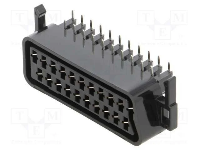 Conector: SCART, tomada, f&ecirc;mea, para painel, angu.