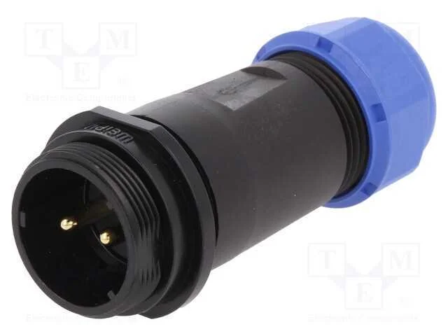 Ficha, SP21, macho, PIN: 2, IP68, 7&divide;12mm, 30A, so.
