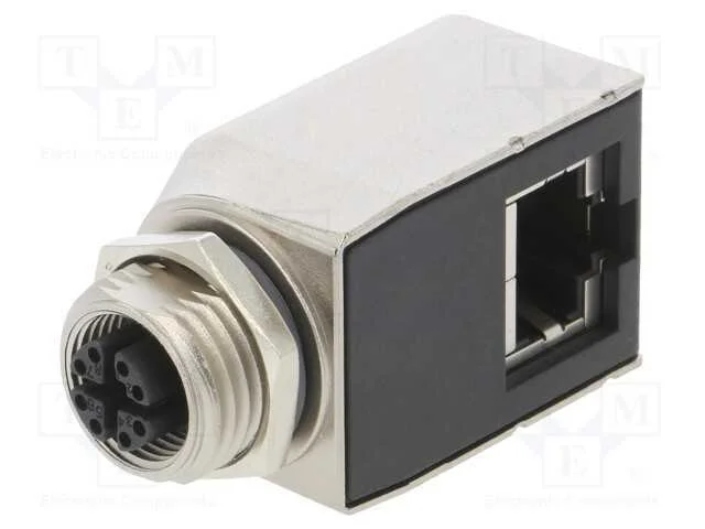 Adaptador, F&ecirc;mea M12,Rj45 Tomada, C&oacute;digo X-Profinet, Pin: 8